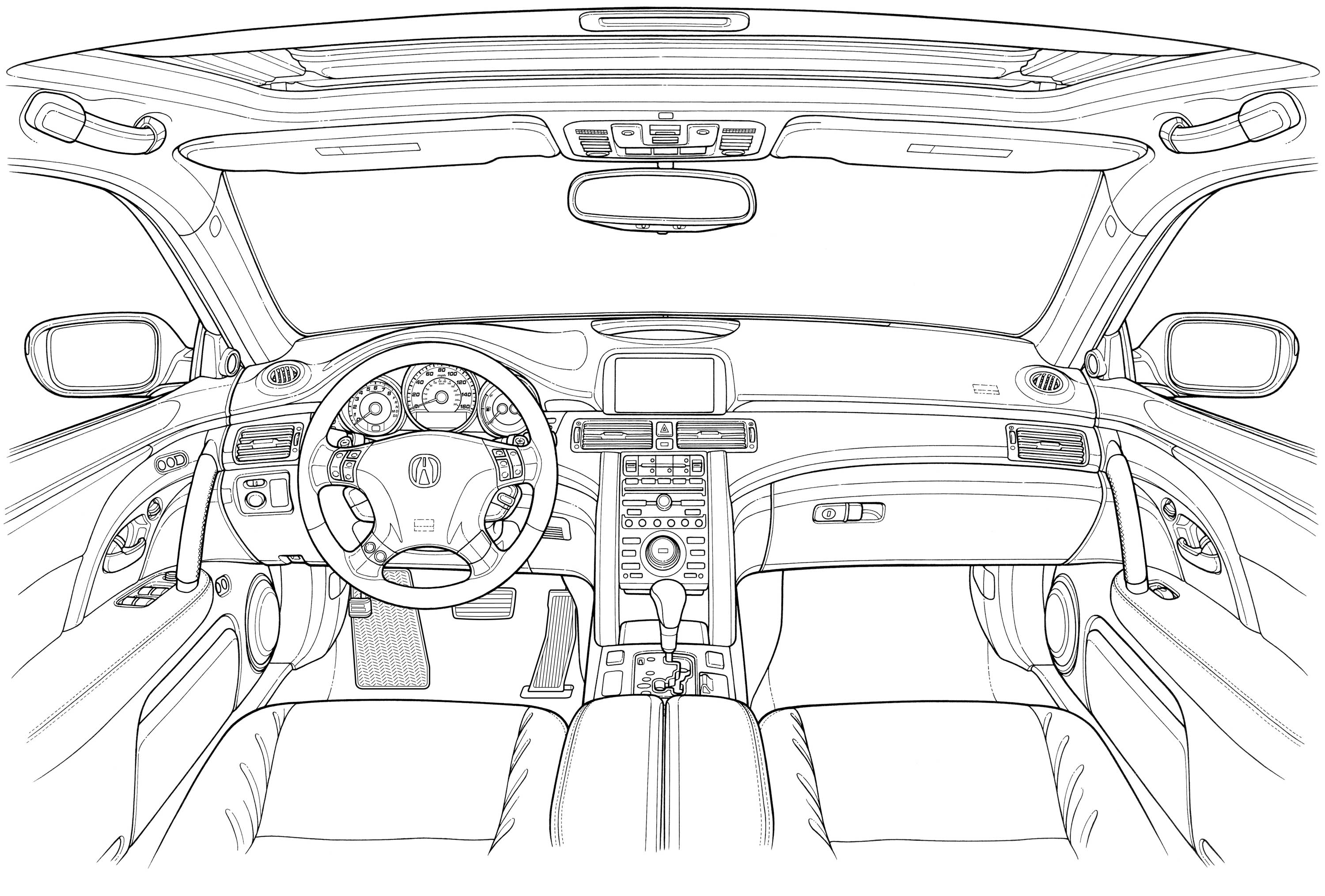 Side Car Interior Coloring Coloring Coloring Pages