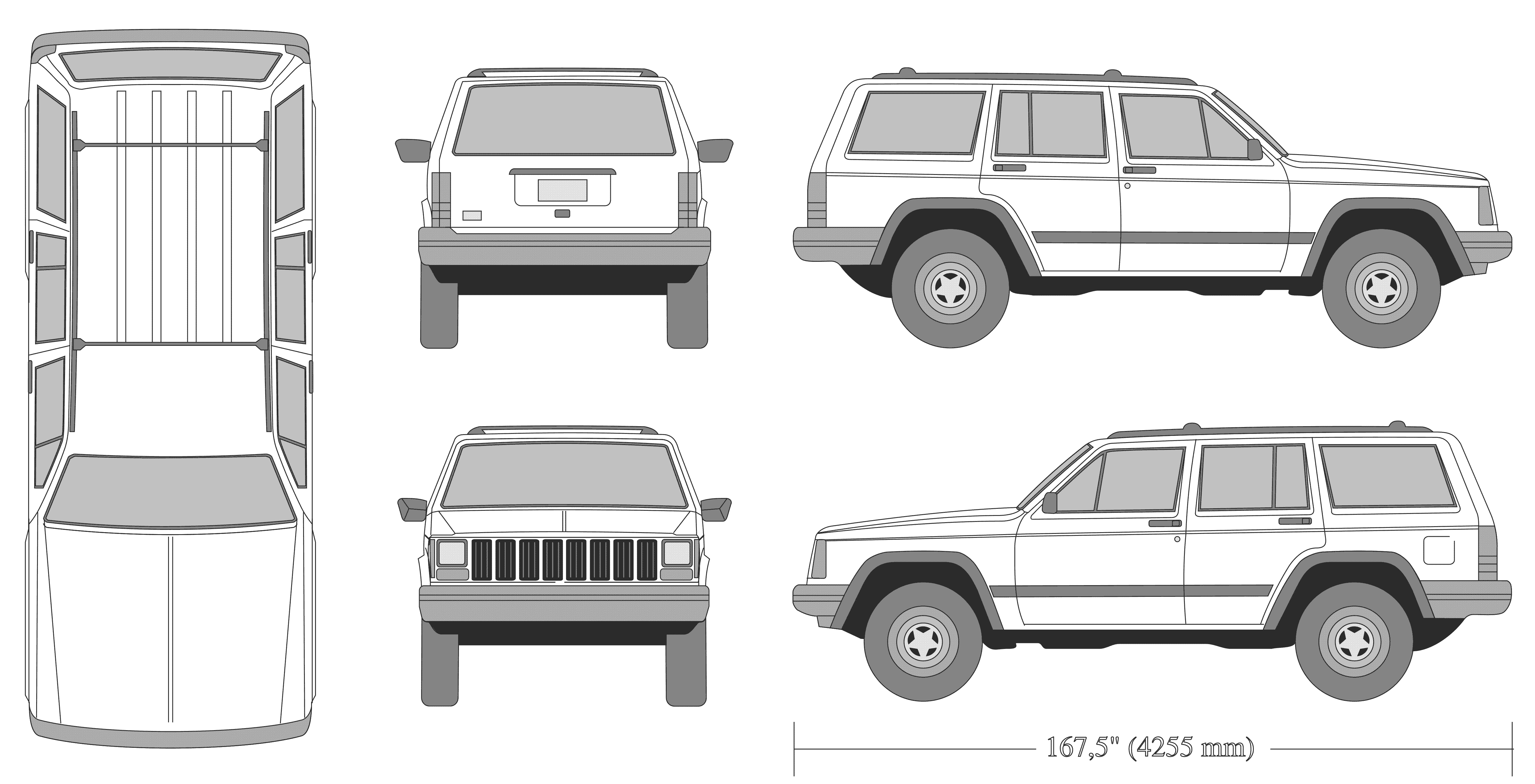 Jeep Cherokee (XJ) 1999 Blueprint Download free