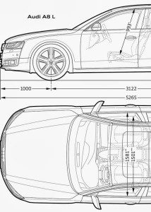 Audi A8 blueprint