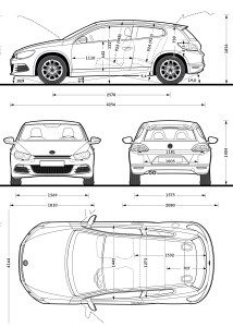 Volkswagen Scirocco blueprint