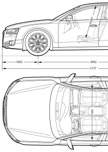 Audi A8 blueprint