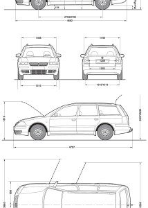 Volkswagen Passat B5 blueprint