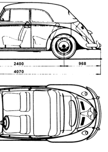 Volkswagen Beetle blueprint