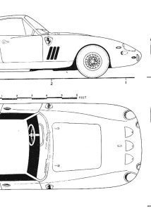 Ferrari 330 LM Berlinetta blueprint