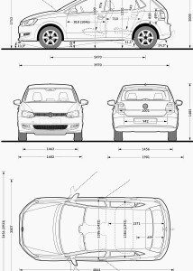 Volkswagen Polo blueprint