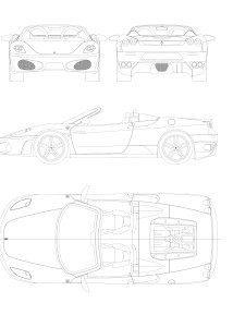 Ferrari F430 blueprint