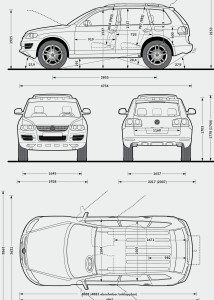 Volkswagen Touareg blueprint