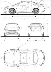 Volkswagen Eos blueprint