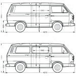 Volkswagen Transporter T3 blueprint