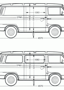 Volkswagen Transporter T3 blueprint