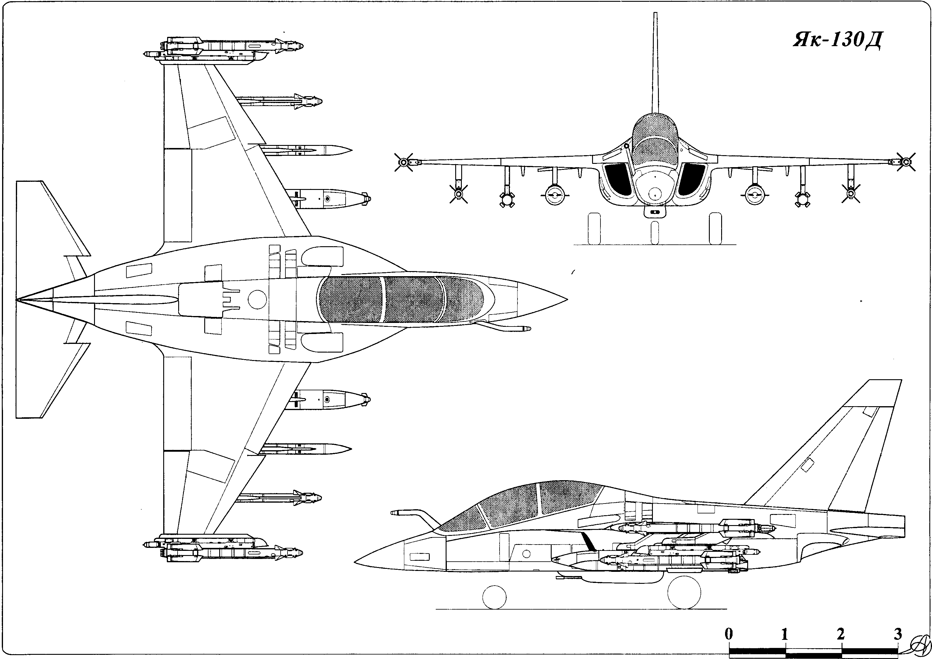Yak-130 blueprint