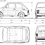 Fiat 126 blueprint