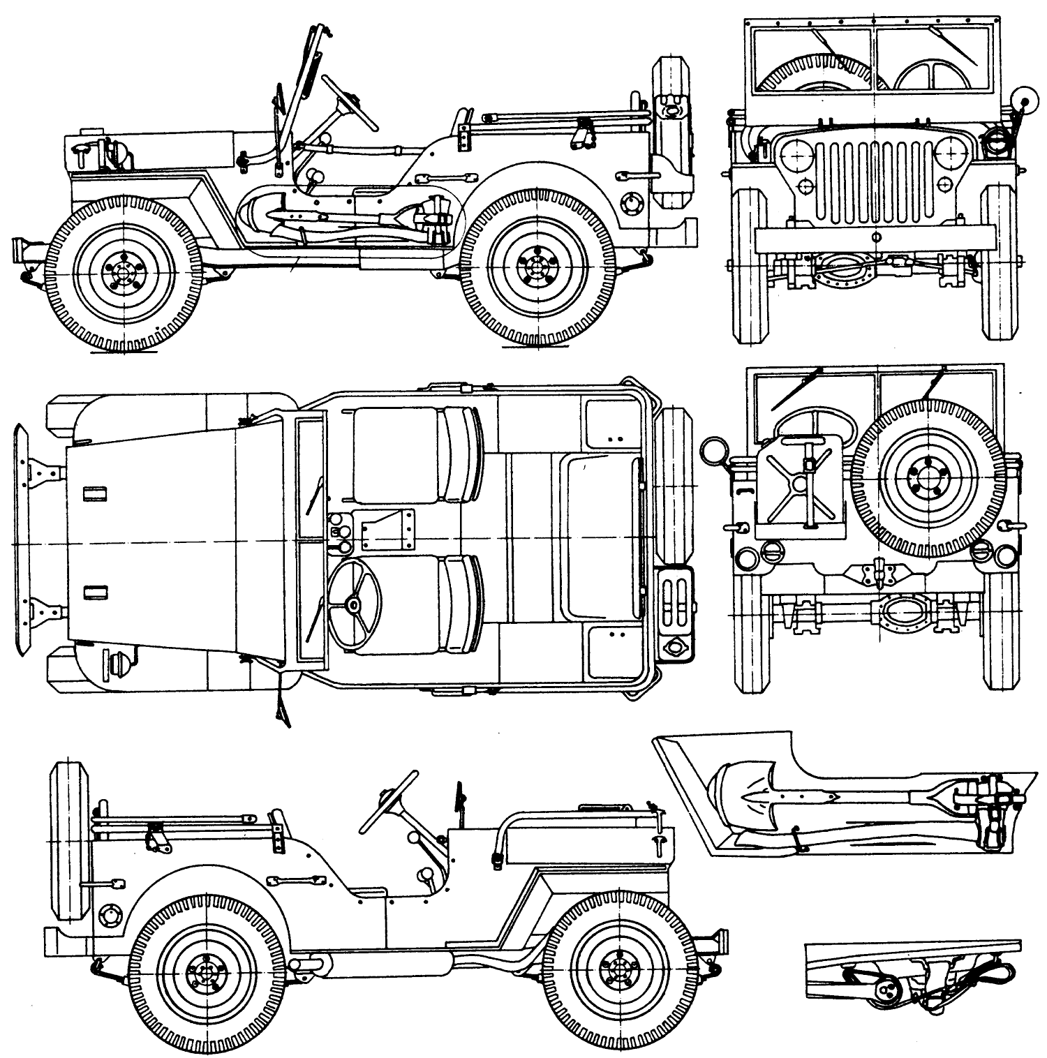 Willys MB blueprint