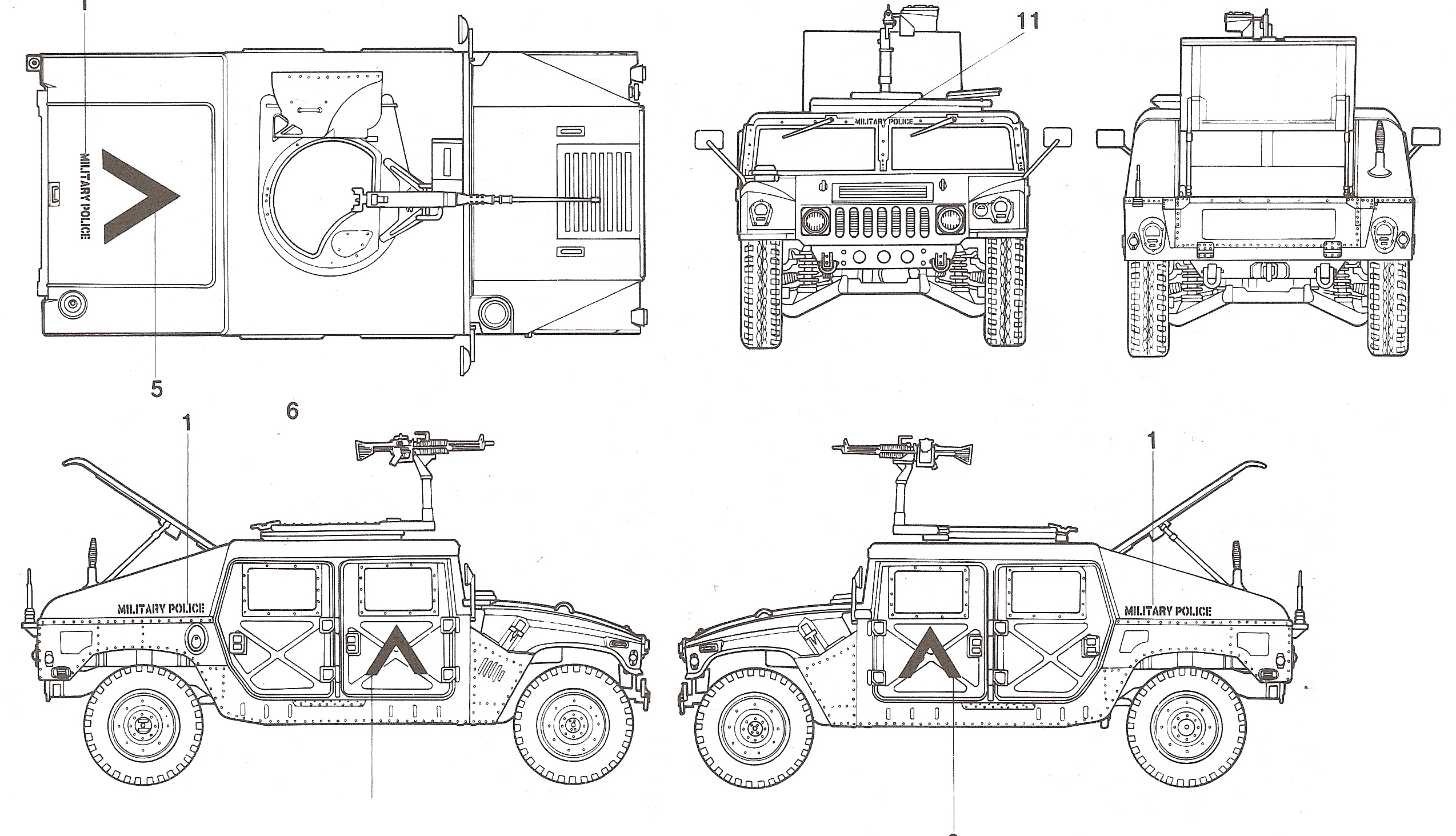 Hummer H1 blueprint