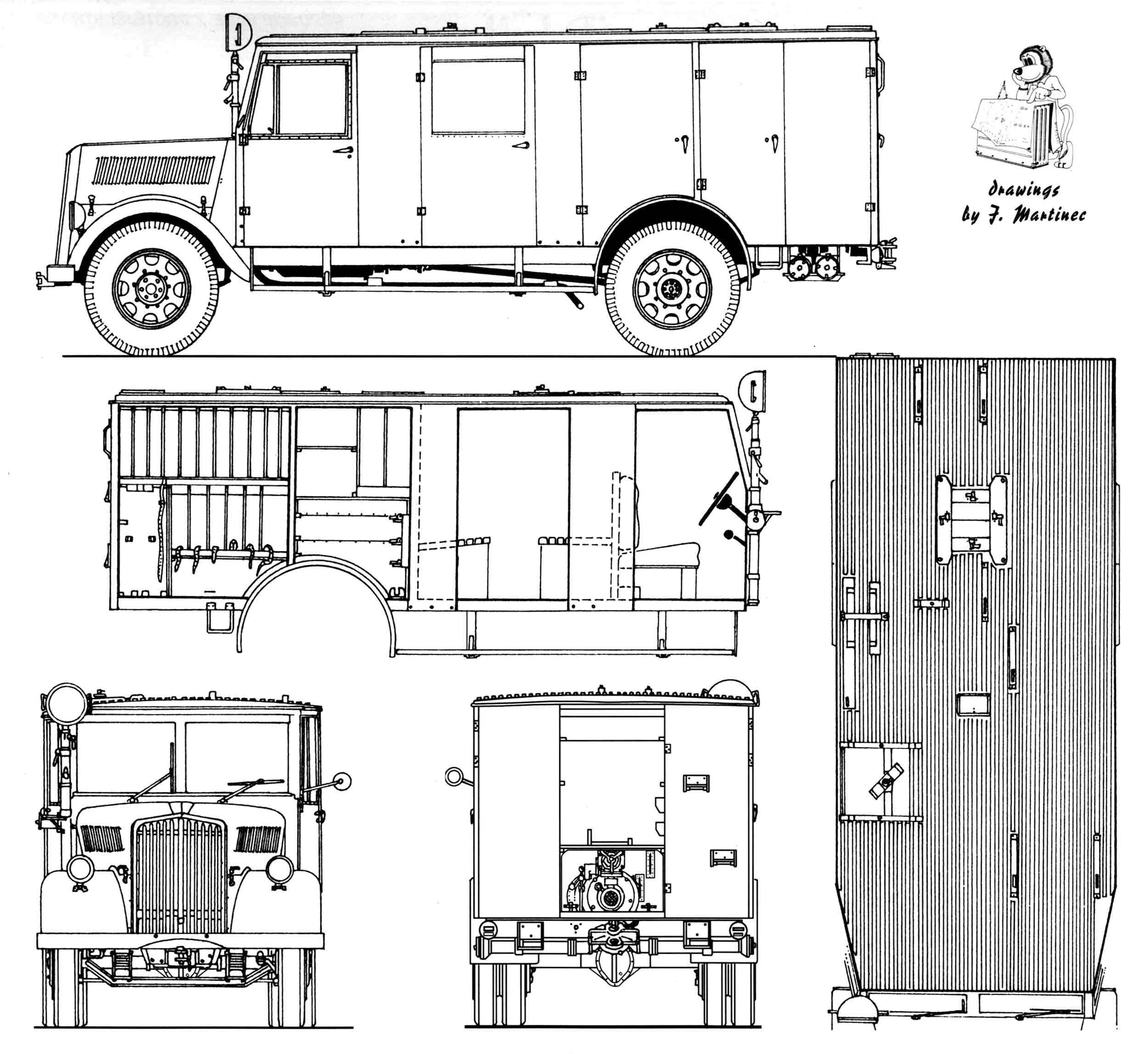 Opel Blitz blueprint