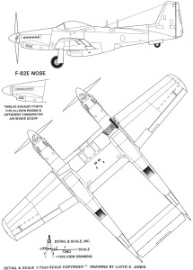 North American F-82 Twin Mustang Blueprint - Download free blueprint ...