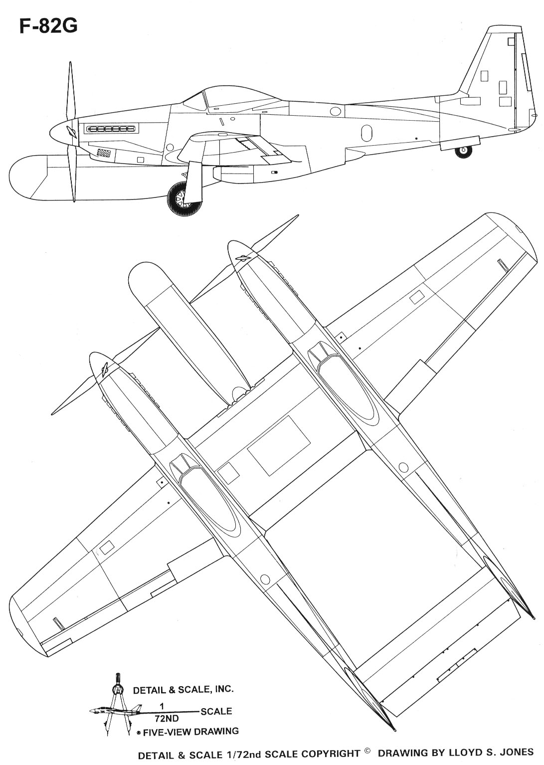 F-82 Twin Mustang blueprint