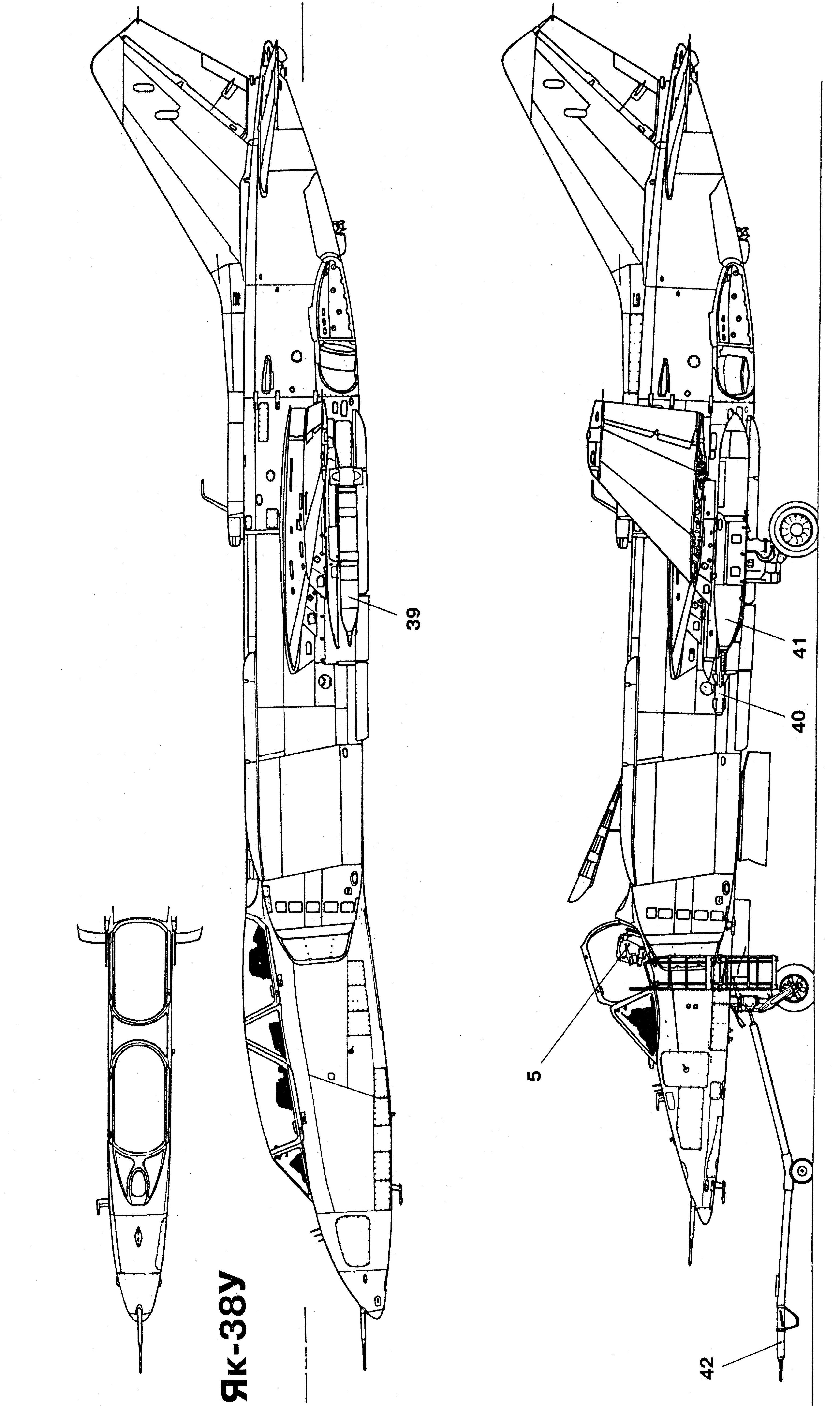 Yak-38 blueprint