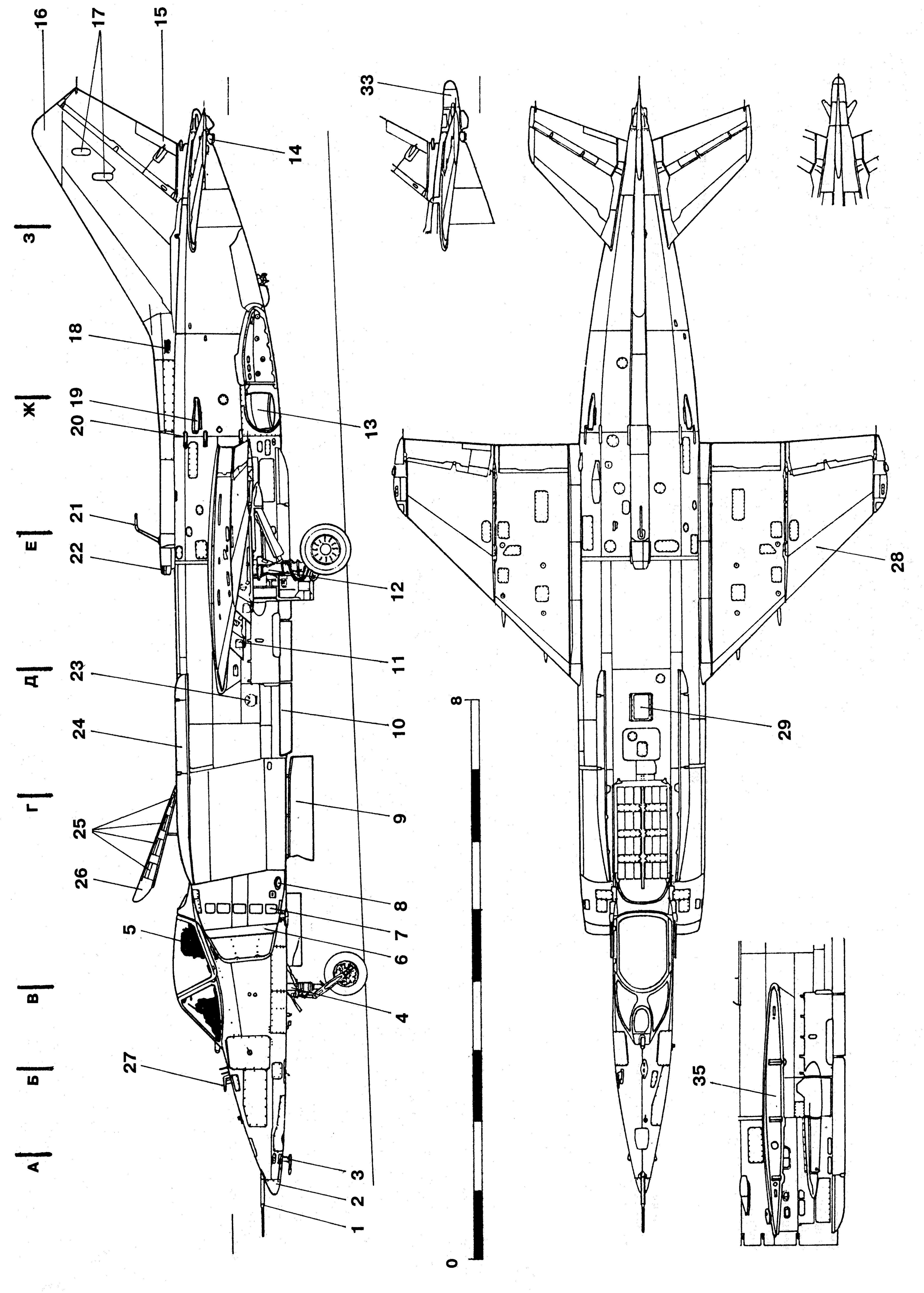Yak-38 blueprint