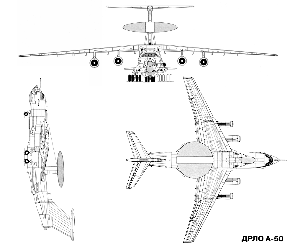 Beriev A-50 blueprint