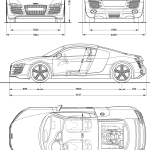 Audi R8 blueprint