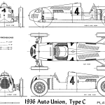 Auto Union Type C blueprint