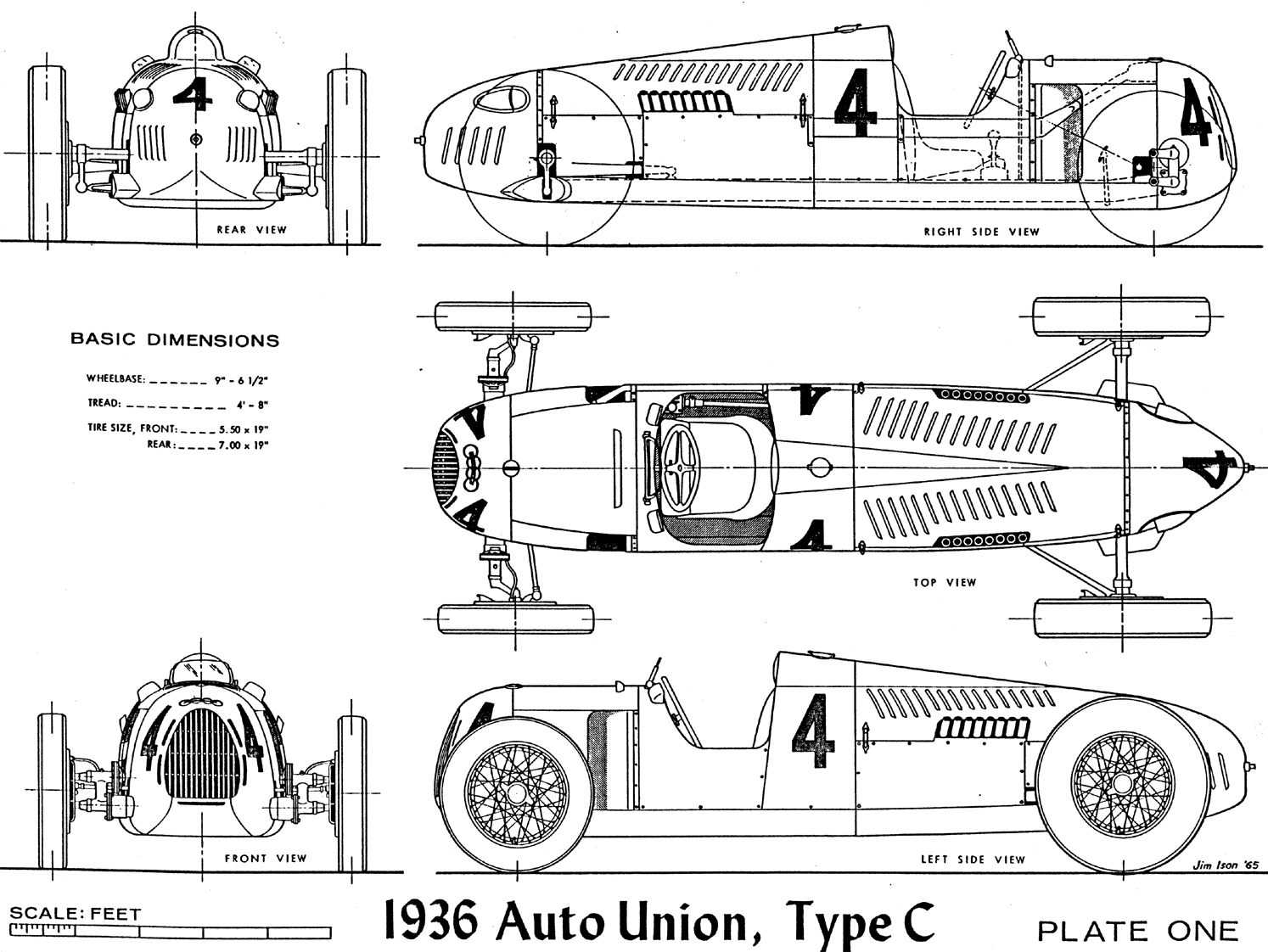 Auto Union Type C blueprint