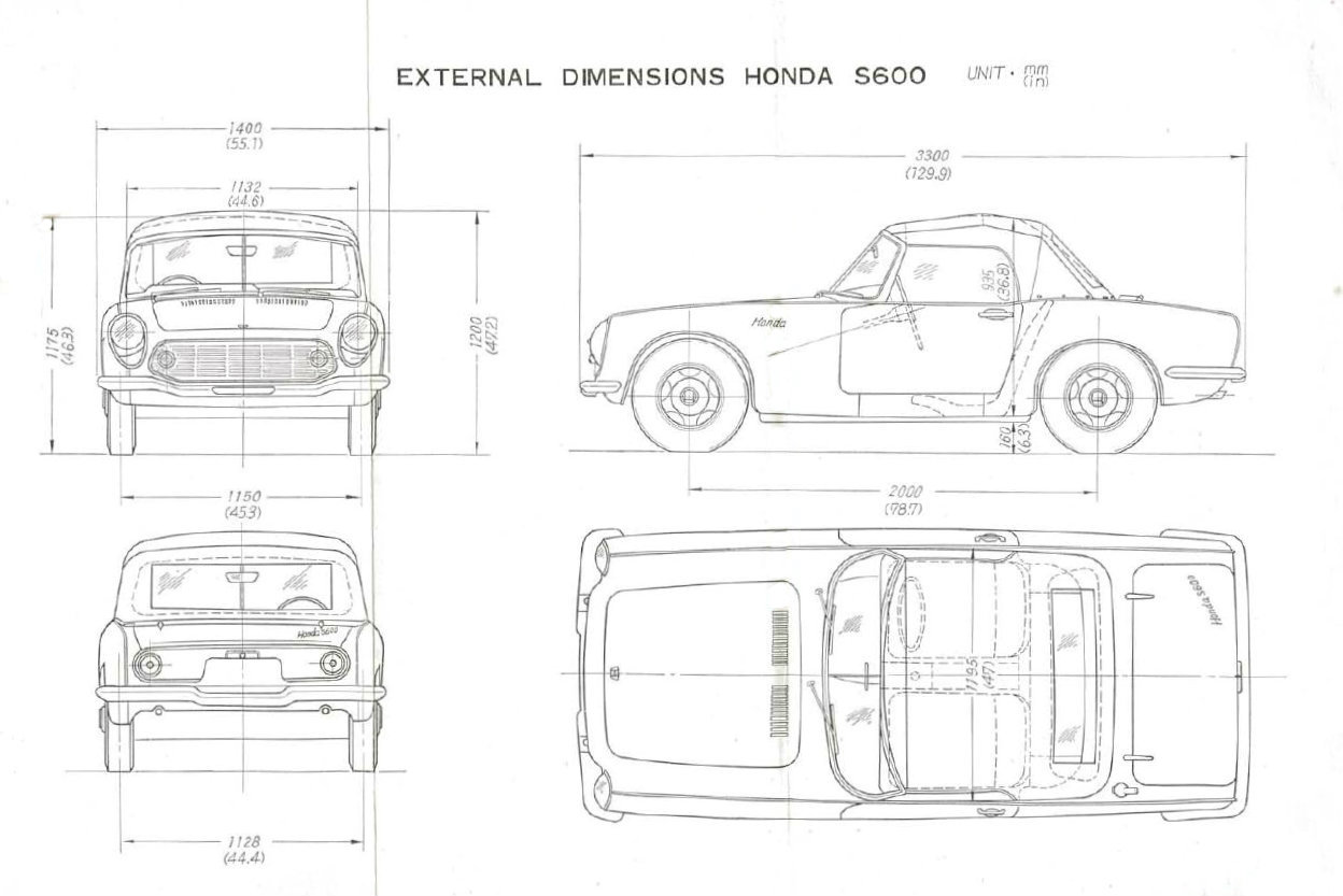 Honda S600 blueprint