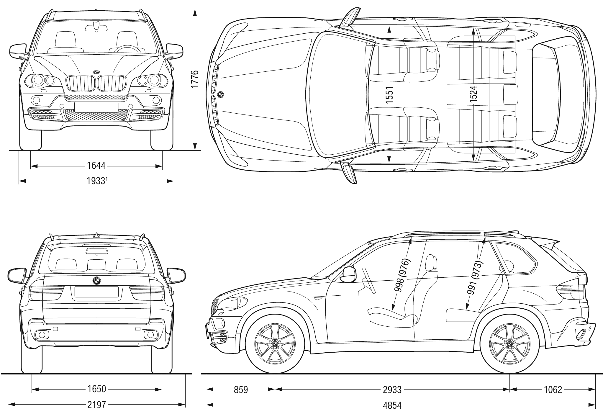 BMW X5 blueprint