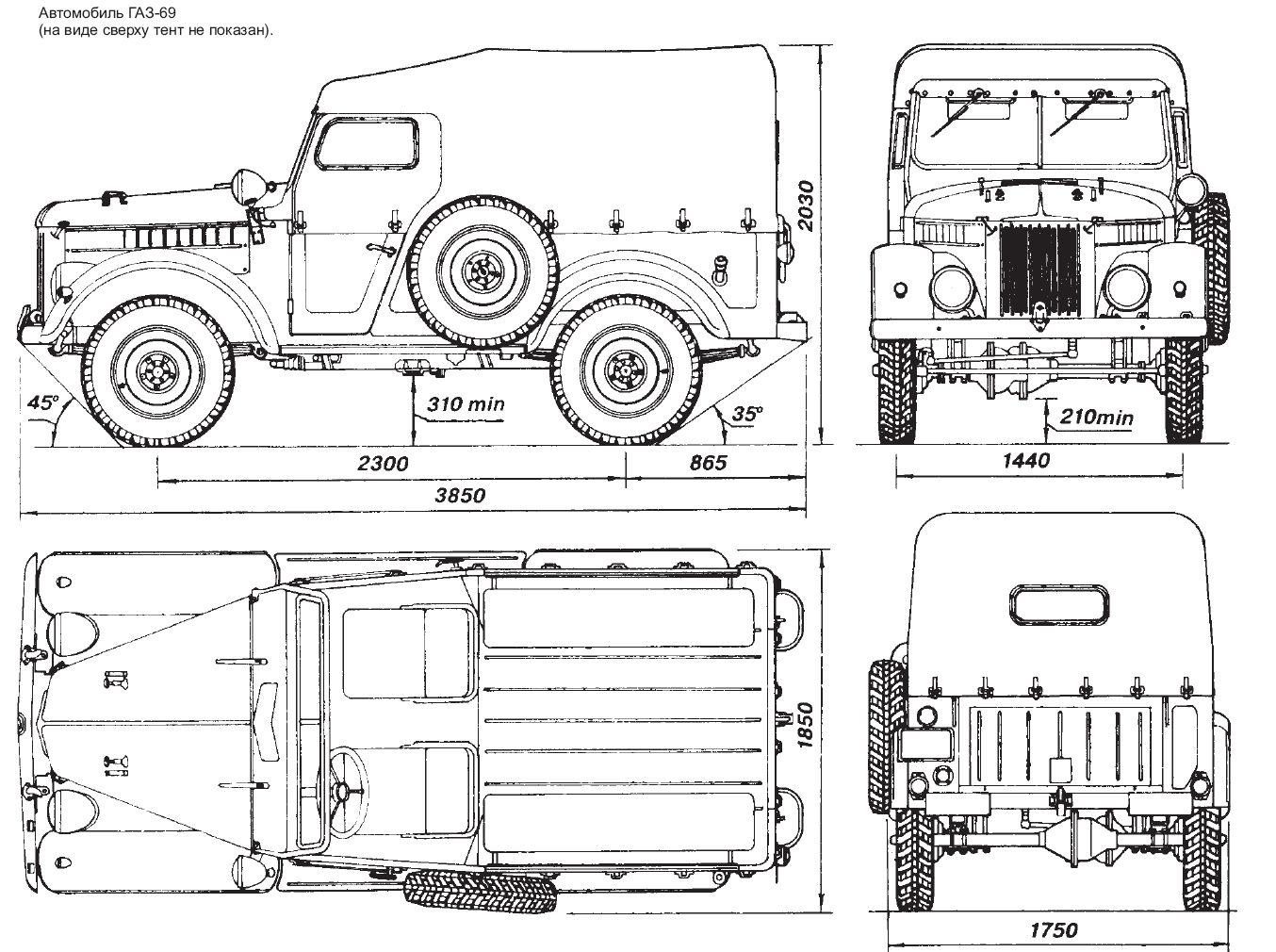 GAZ-69 blueprint
