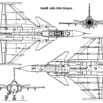 Saab JAS 39 Gripen blueprint