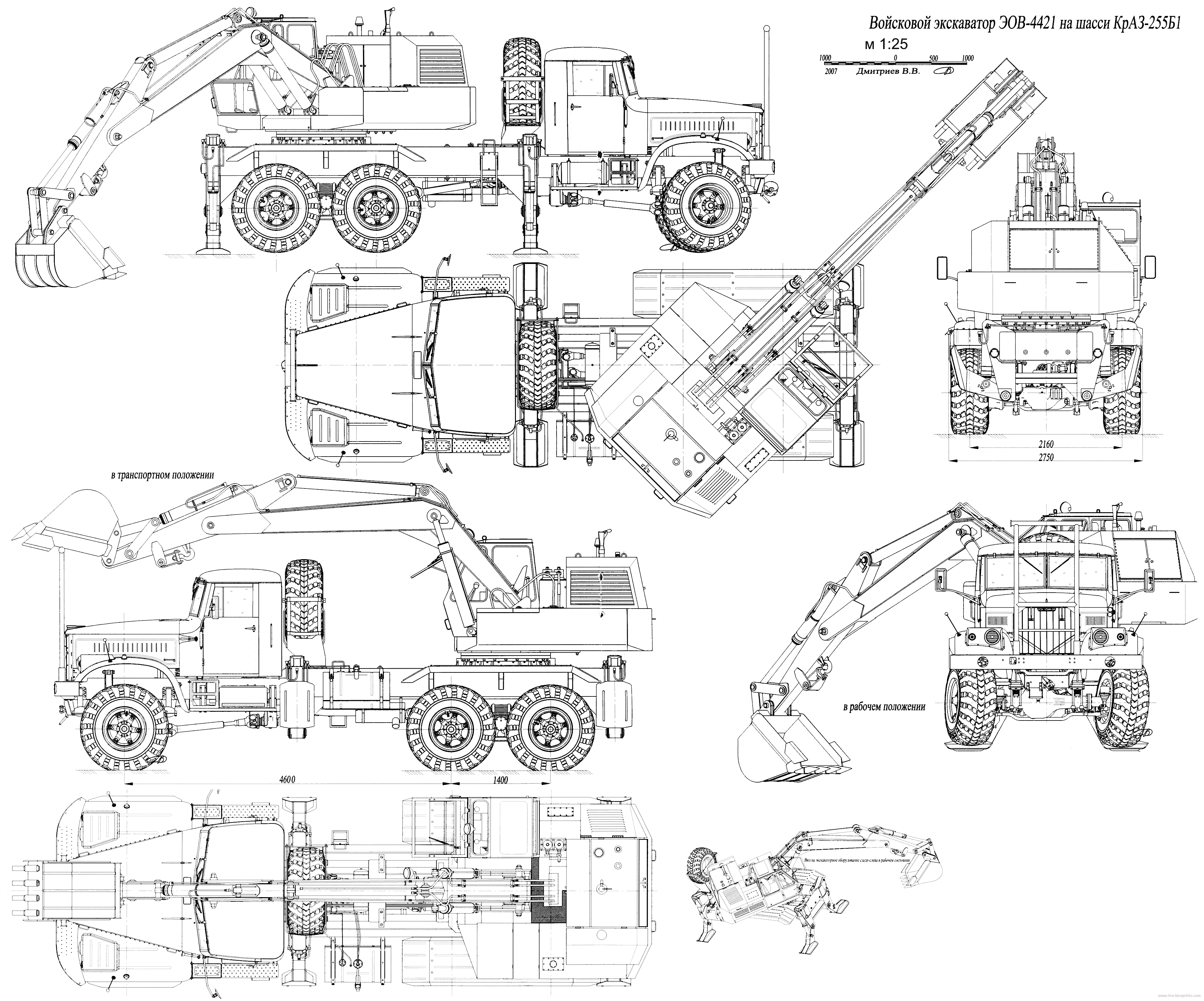 KrAZ Crane blueprint