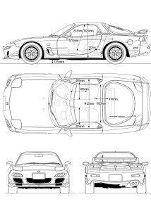 Mazda RX-7 FD blueprint