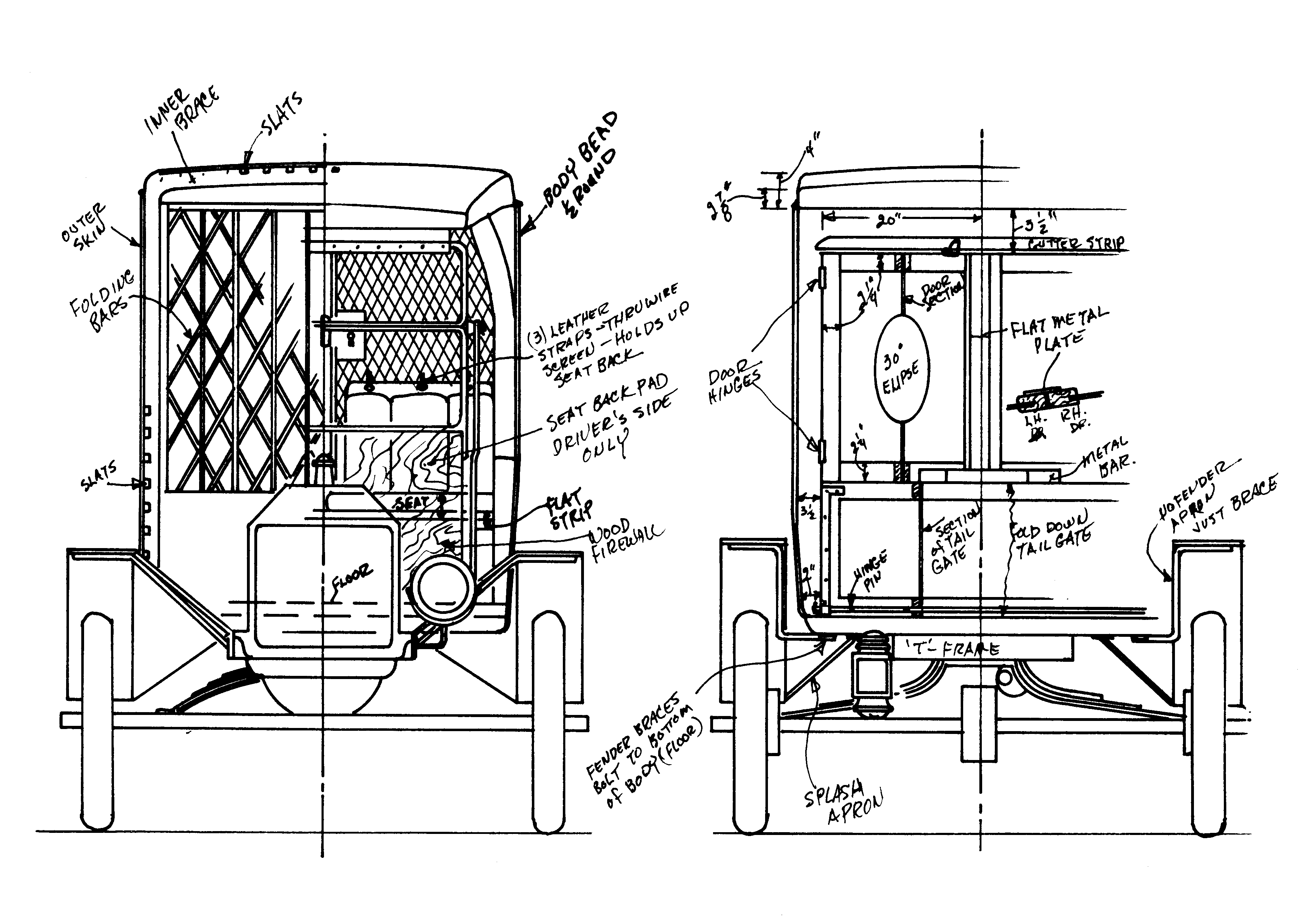 Ford Model T blueprint