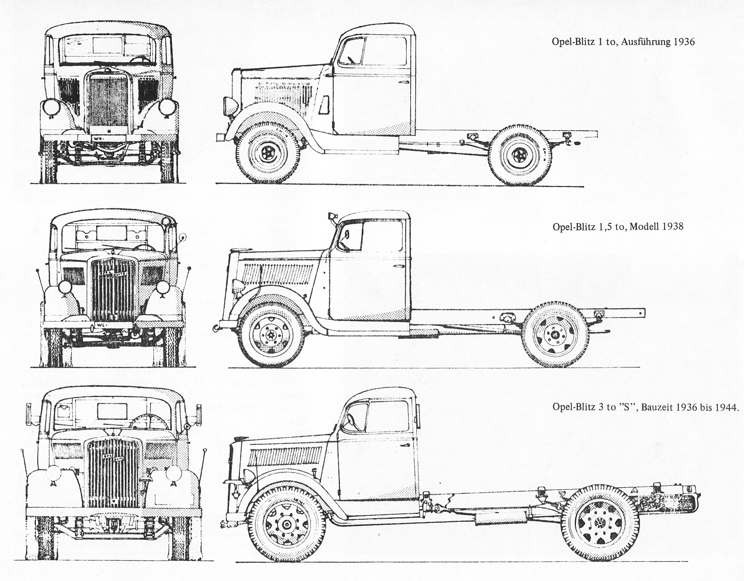 Opel Blitz truck blueprint