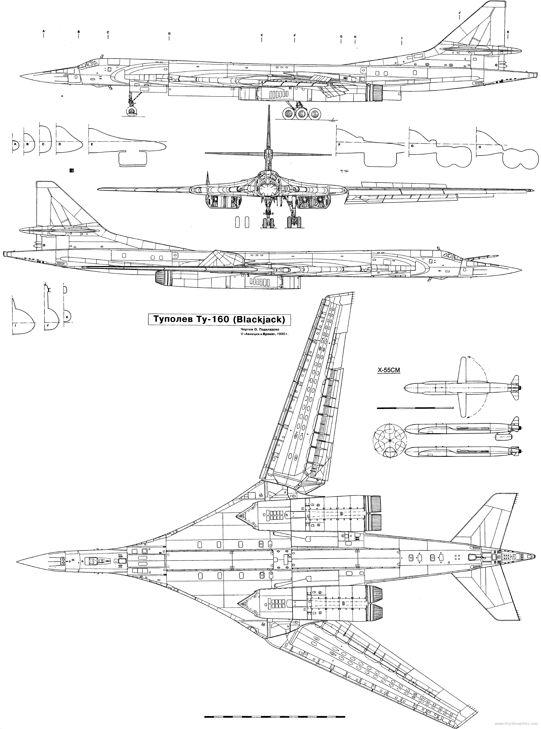 Tu-160 blueprint