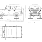UAZ-469 blueprint