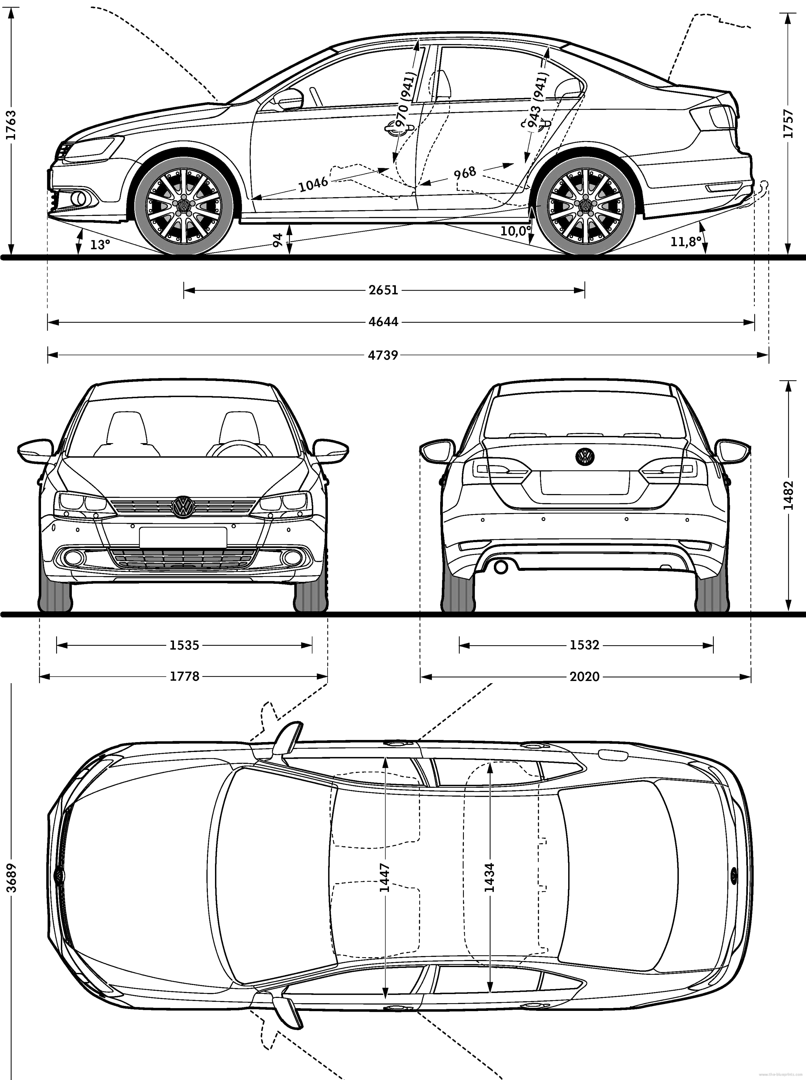 Volkswagen Jetta blueprint