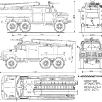 ZIL fire truck blueprint