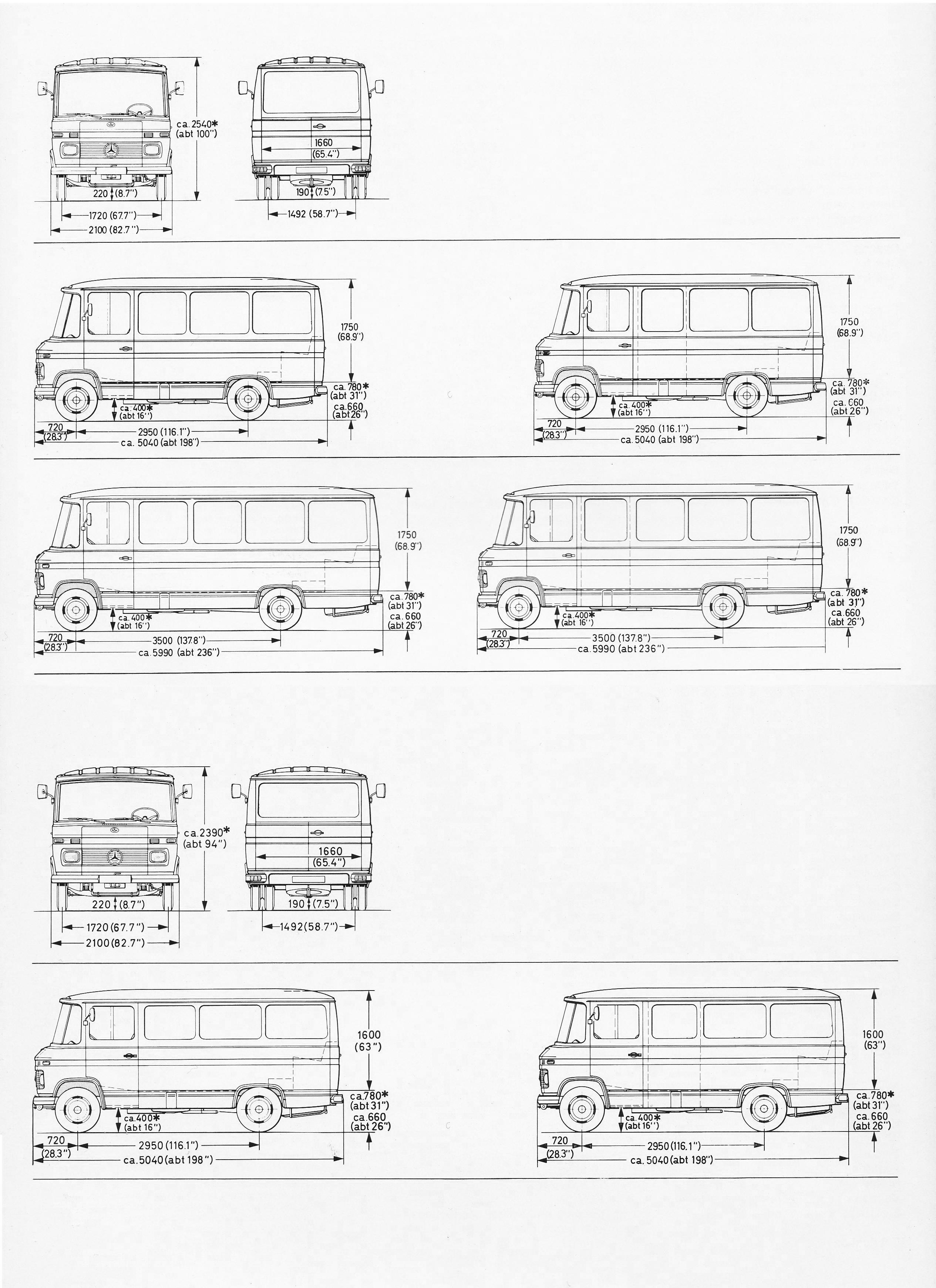Mercedes-Benz O309D blueprint