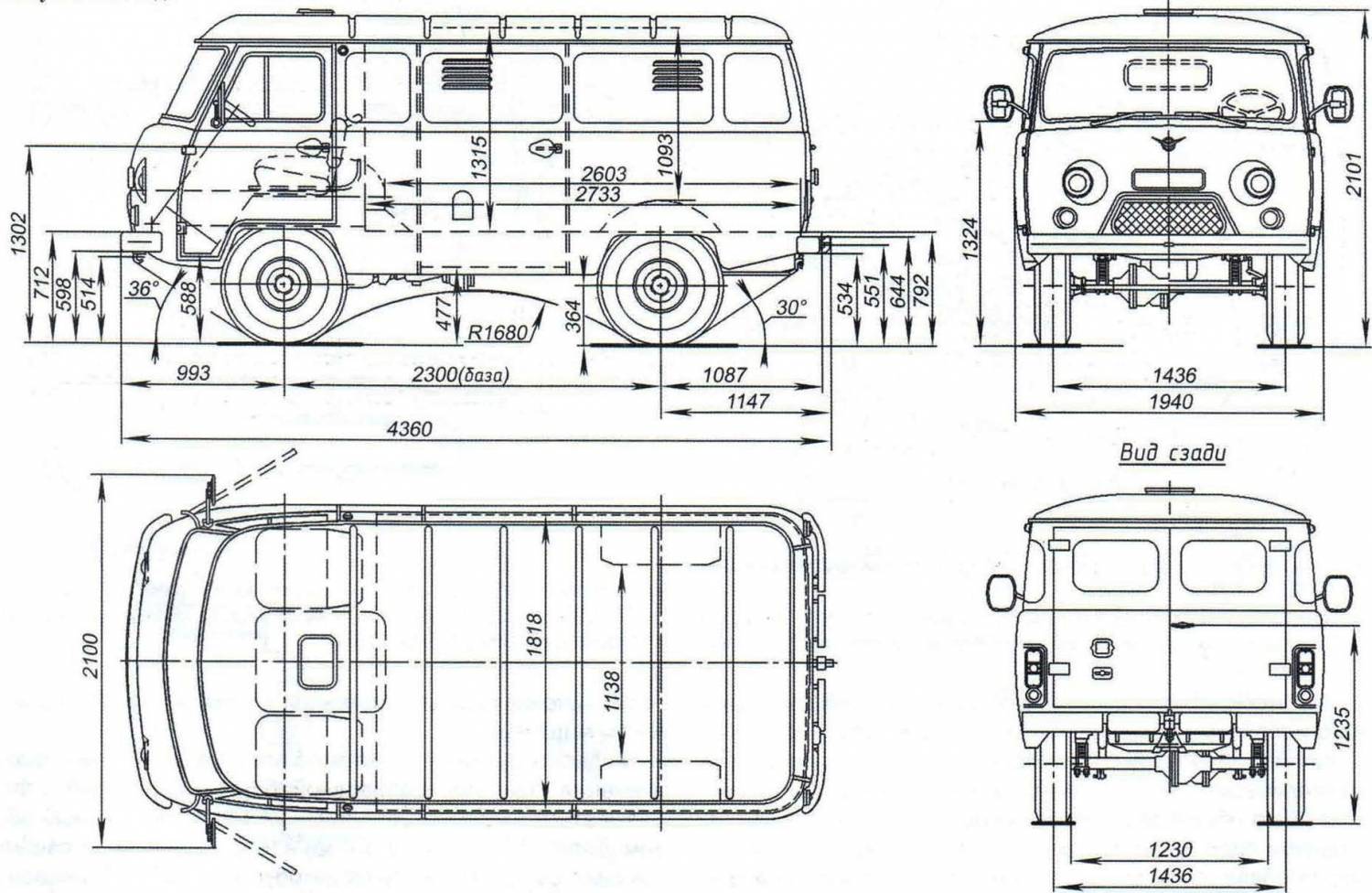 UAZ-450 blueprint