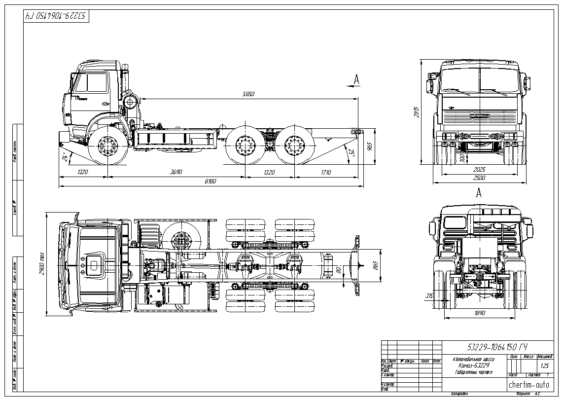 Kamaz 53229 blueprint