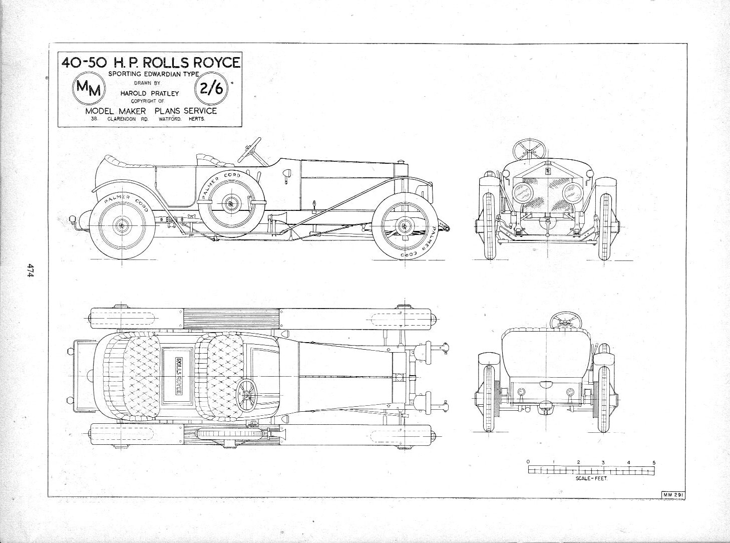 Rolls-Royce Silver Ghost blueprint