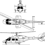 Bell 222 blueprint