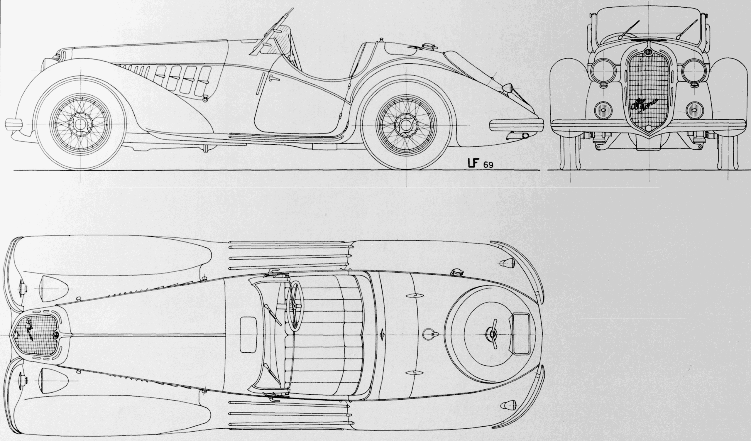 Alfa Romeo 8C 2900B blueprint