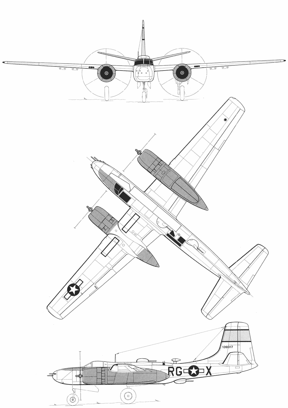 A-26 Invader blueprint