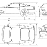 Ferrari 550 blueprint
