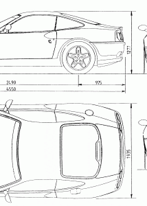 Ferrari 550 blueprint