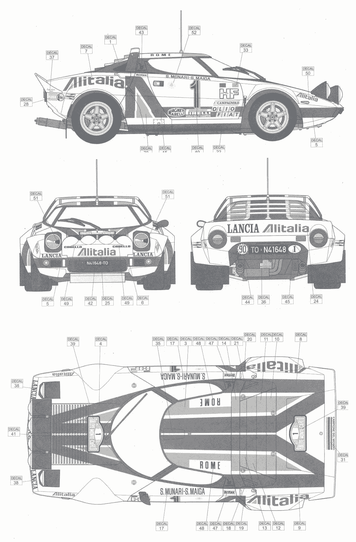 Lancia Stratos blueprint