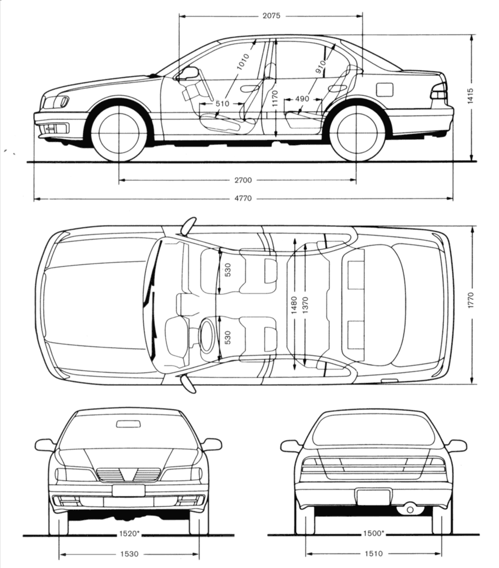 Nissan Maxima blueprint